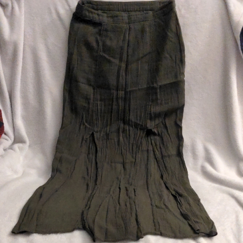 American Eagle Outfitters Dark Olive Maxi Skirt